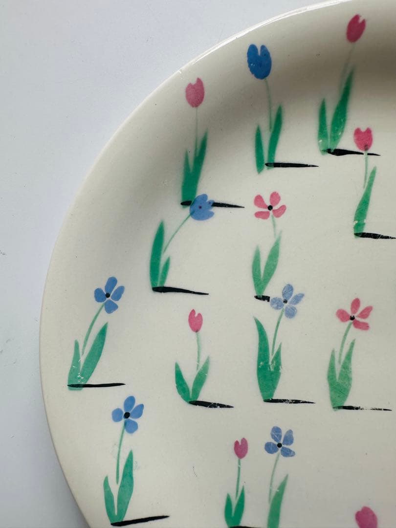 DIGOIN ディゴワンサルグミンヌ　チューリップの平皿　フランス　アンティーク