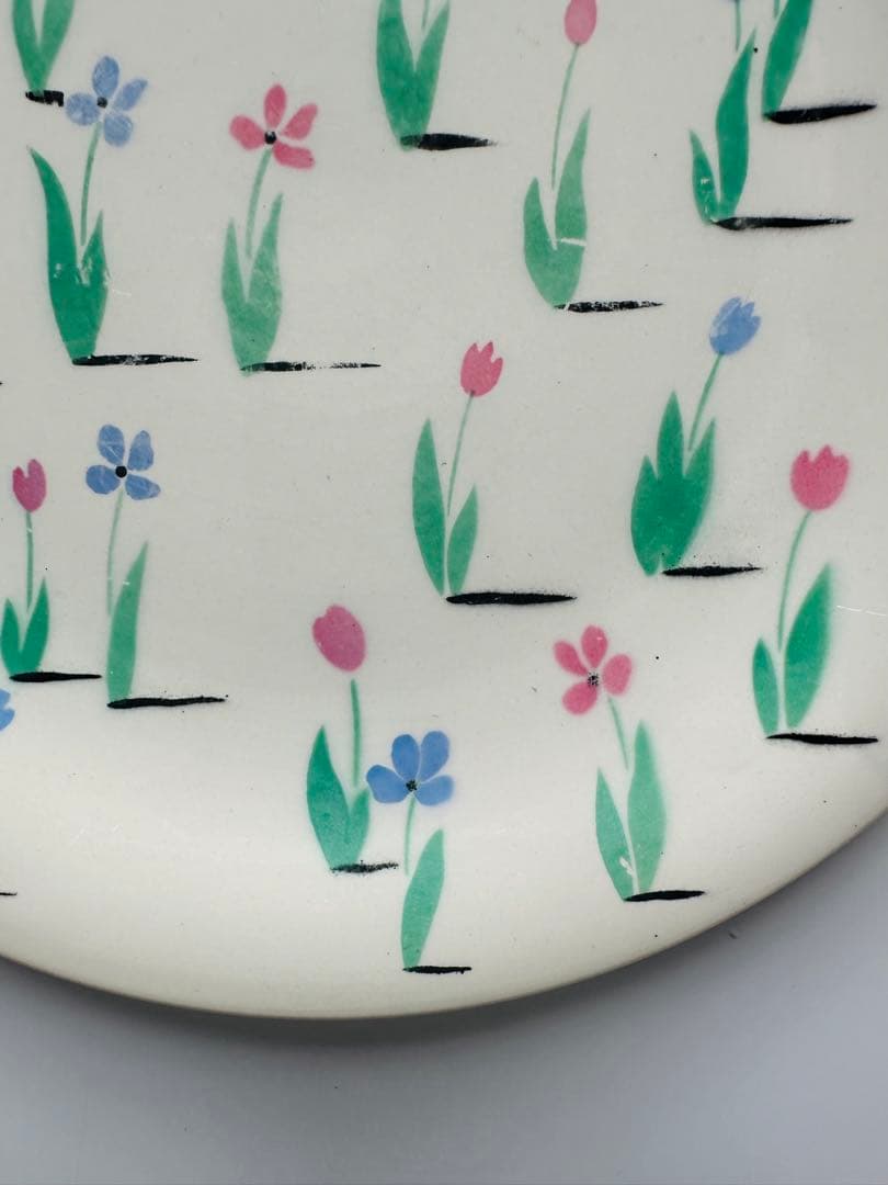 DIGOIN ディゴワンサルグミンヌ　チューリップの平皿　フランス　アンティーク