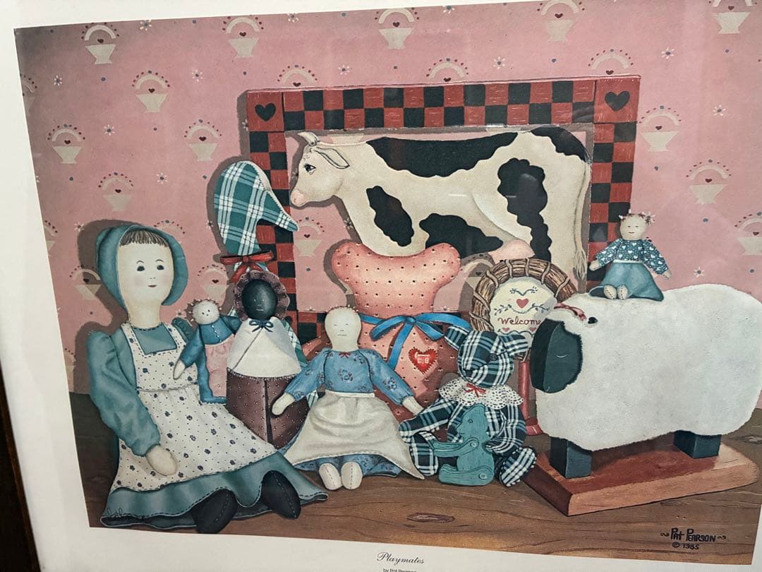 カントリー雑貨　コーハウス　アンファン　絵画　額