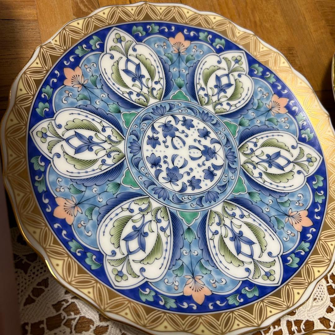 金七宝　三洋陶器 龍峰窯　5枚セット　19.5cm 飾り皿　和皿