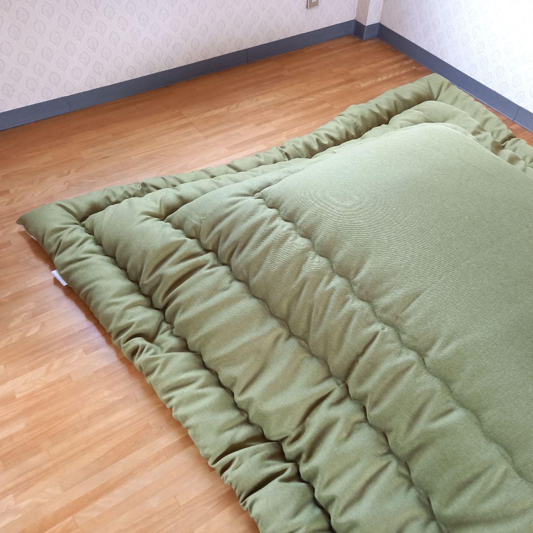 超撥水加工 厚手 生地 こたつ布団 正方形 グリーン 清潔 安心 日本製 GR⑤