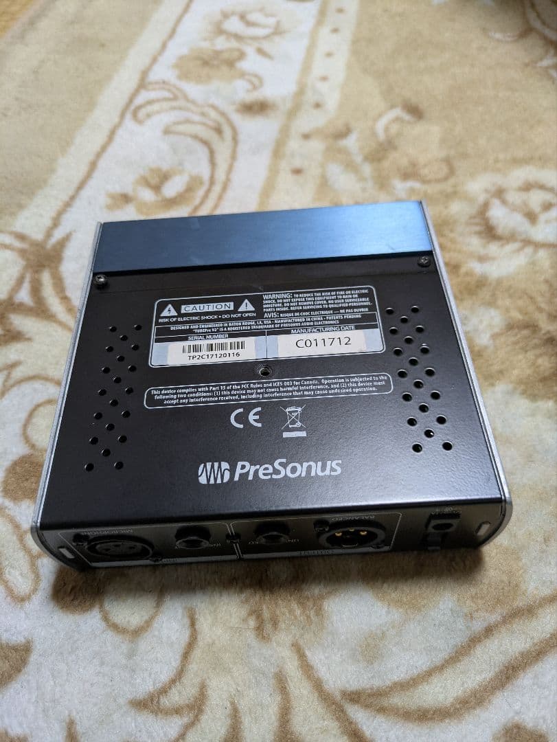 [PreSonus] TUBE Pre V2 真空管マイクプリアンプ