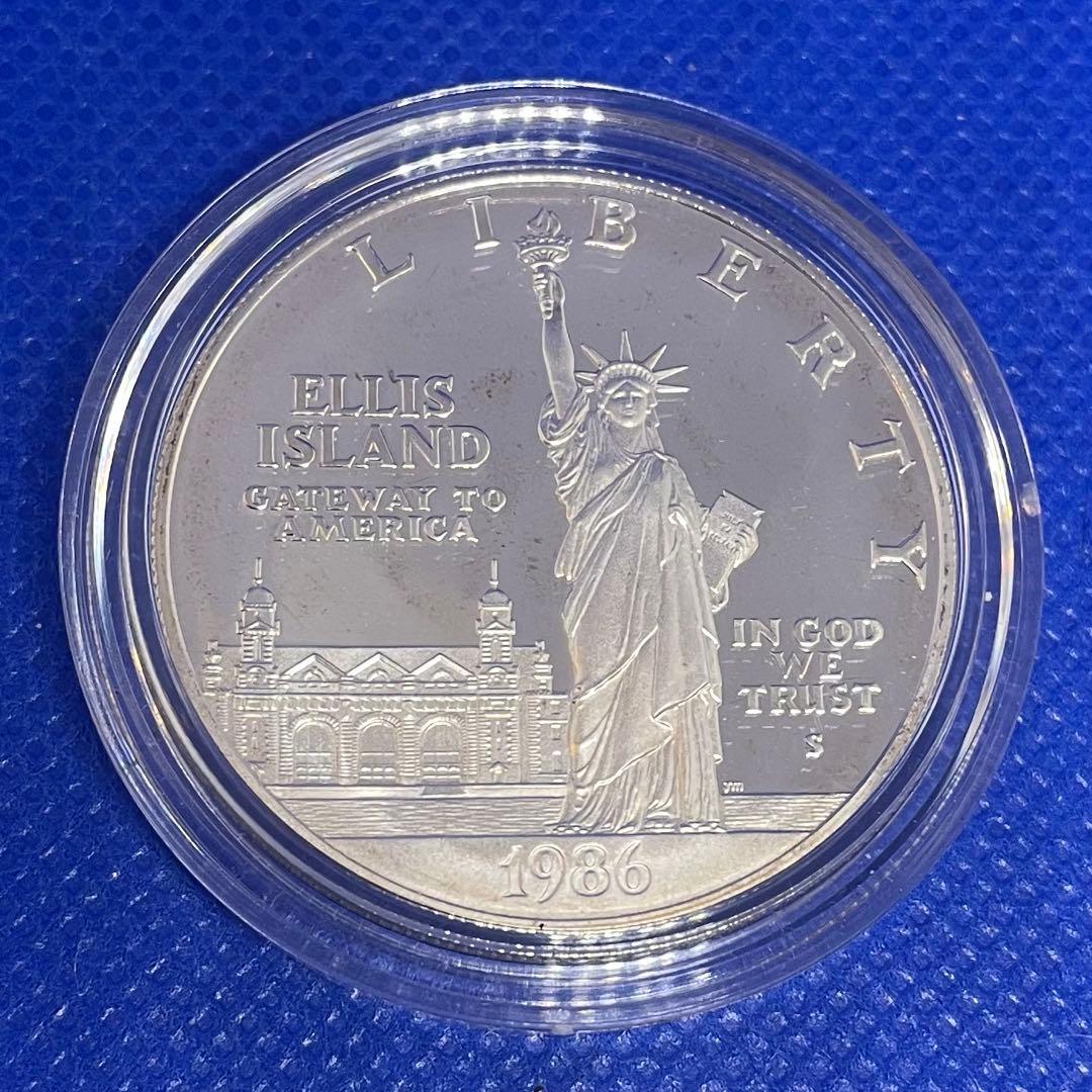銀貨26.7g★アメリカ 1986年 自由の女神 リバティ ★1ドル銀貨