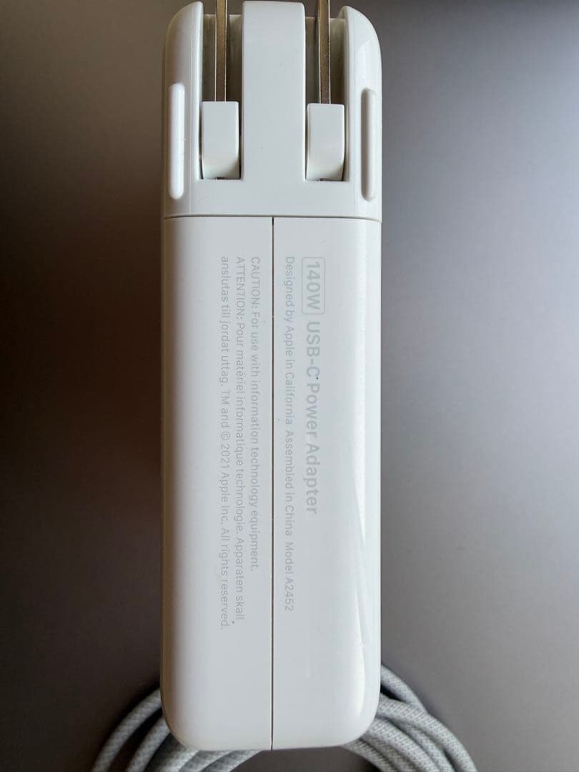 Apple純正 MagSafe 3ケーブル140W充電アダプタ A2452