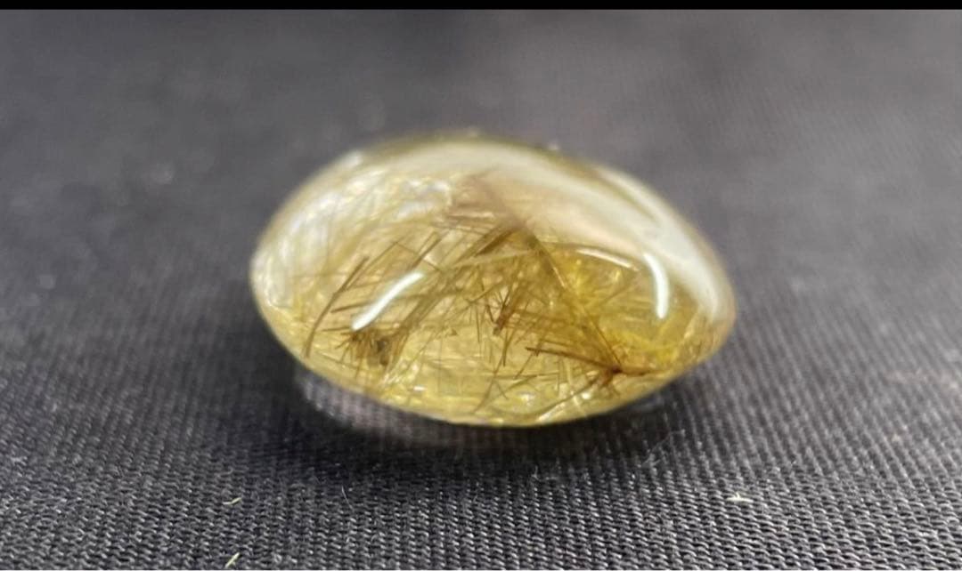 ゴールド ルチルクォーツ 高2.8(cm) 7g 魔よけ 金運