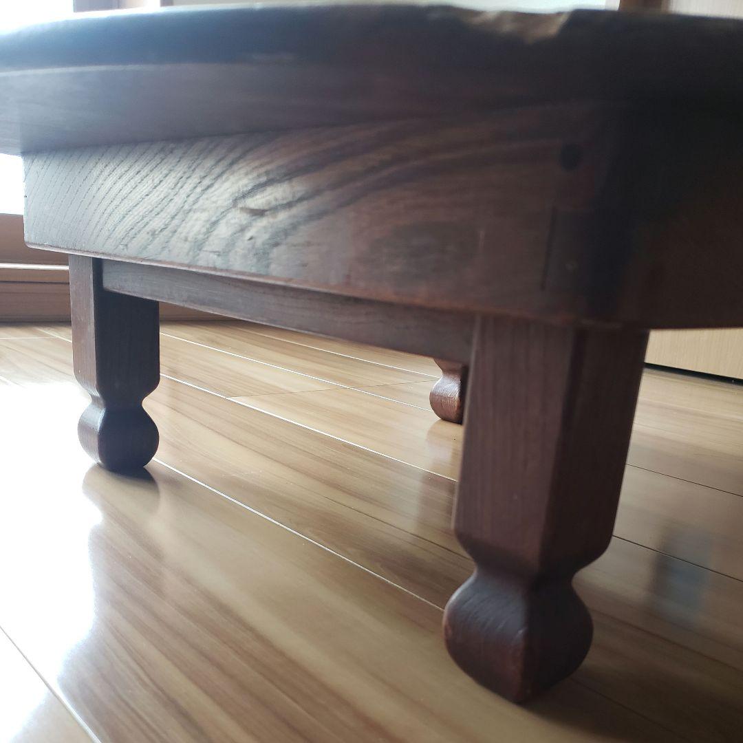 古家具　ちゃぶ台　一枚板　木製 　欅　折り畳み　無垢　時代家具