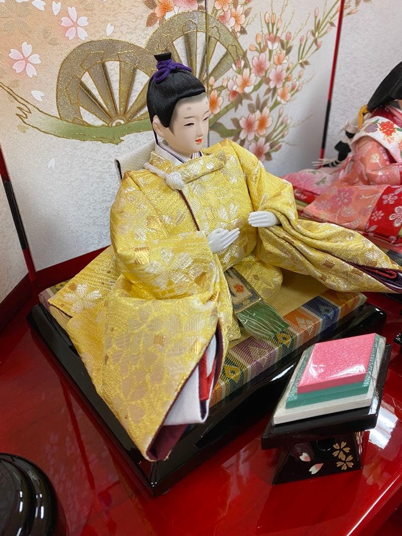 東京久月　親王五人飾り収納用三段セット・間口約６０×奥行約４６×高さ約６１㎝