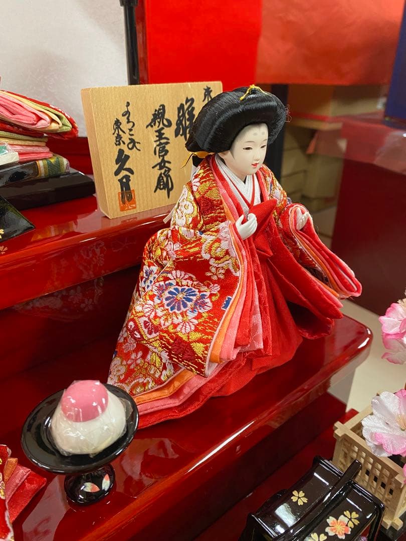 東京久月　親王五人飾り収納用三段セット・間口約６０×奥行約４６×高さ約６１㎝