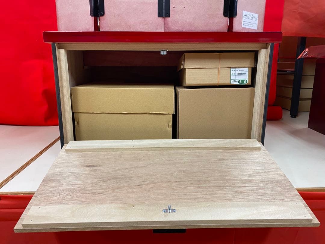 東京久月　親王五人飾り収納用三段セット・間口約６０×奥行約４６×高さ約６１㎝