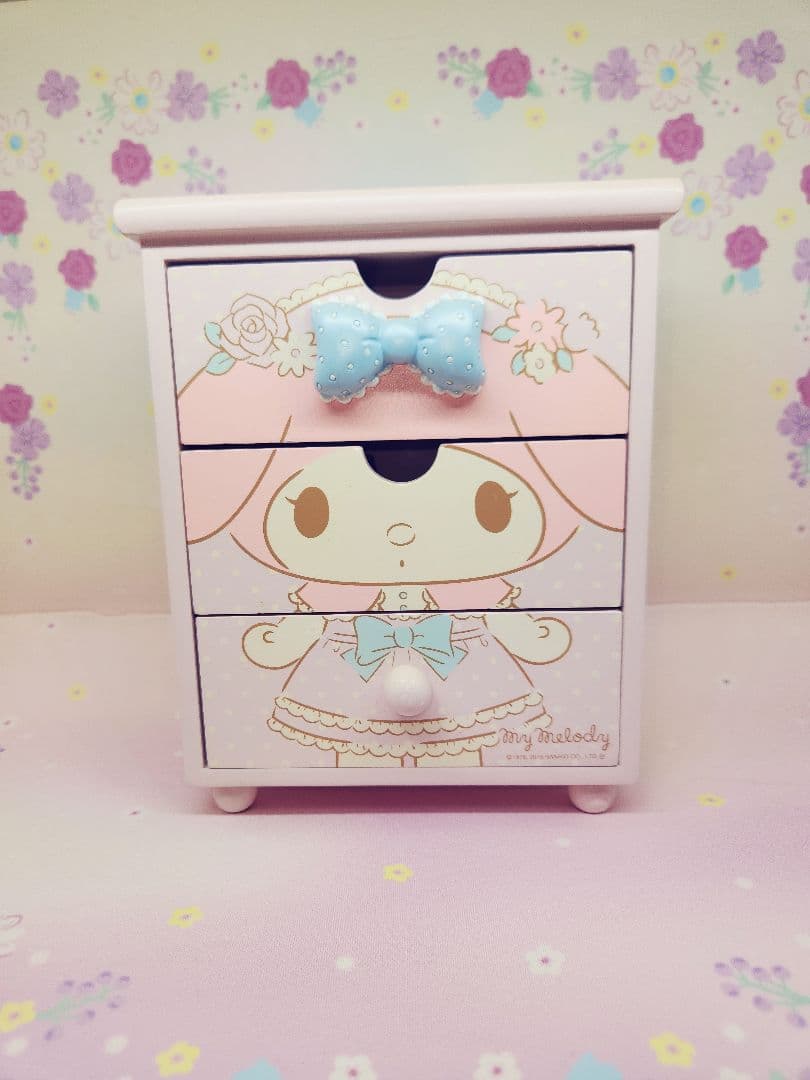 マイメロディ　アクセサリーケース　ミニチェスト　木製　Sanrio　マイメロ