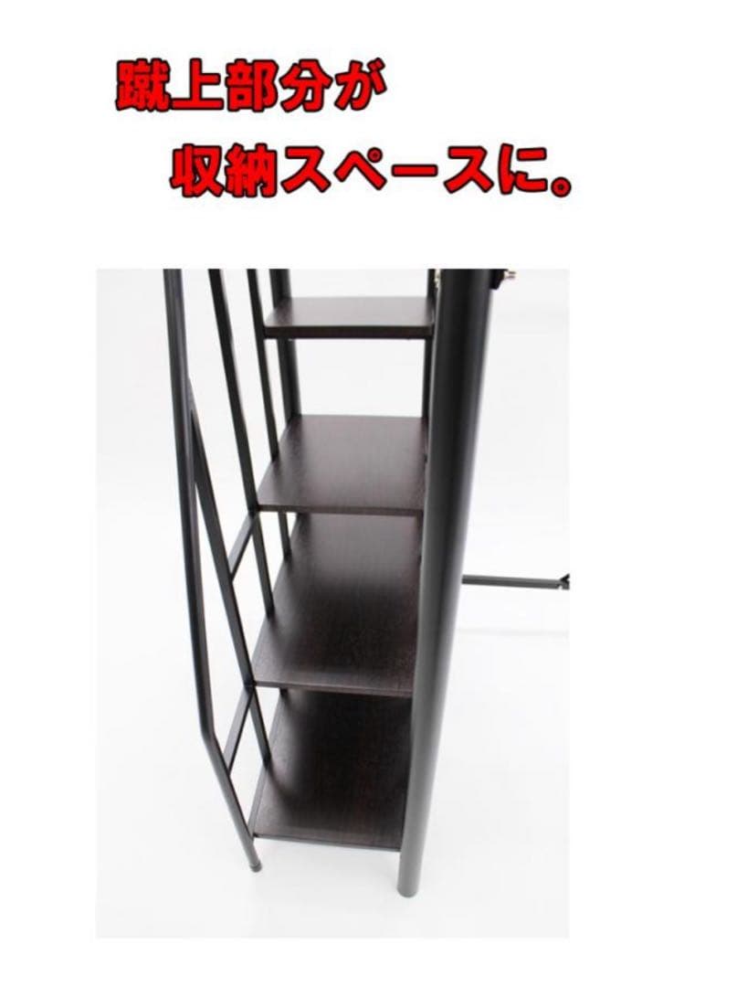 【直接引き取り】セミダブル ロフトベッド デスク付き　ホワイト