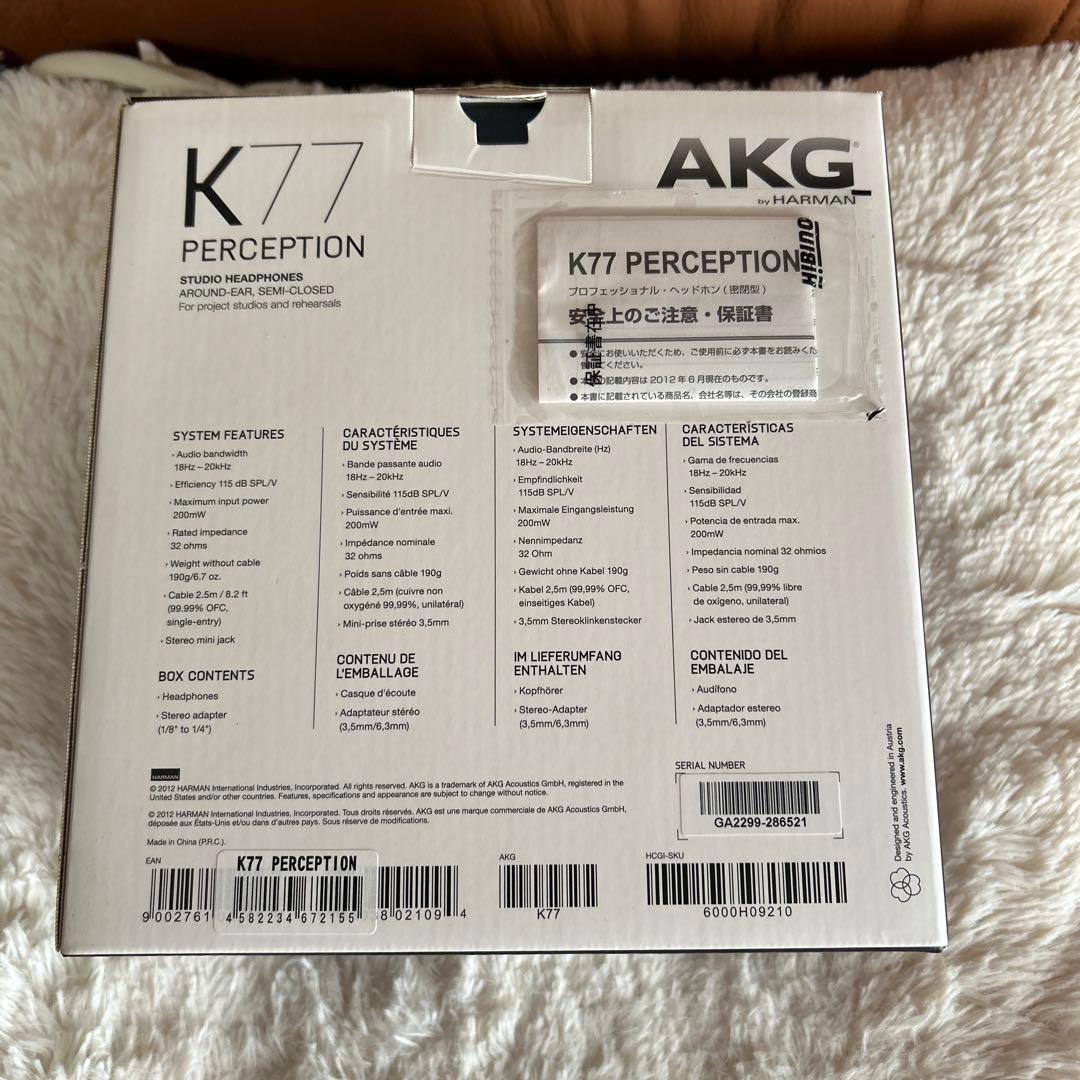 AKG K77 PERCEPTION ヘッドフォン