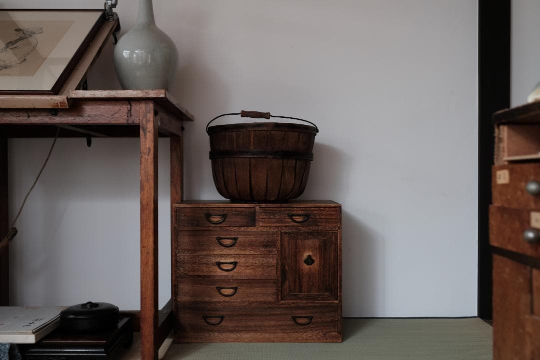 アメリカアンティークのリンゴかご