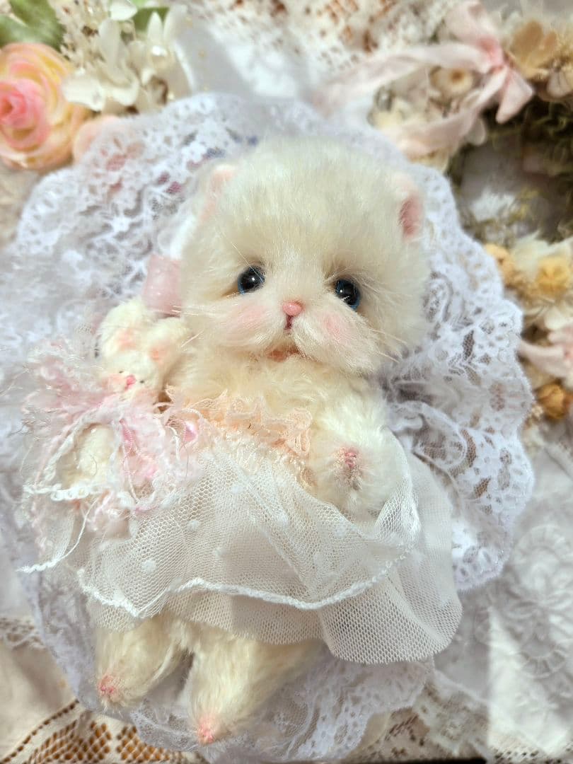 ꫛꫀꪝ ふわふわこねこちゃん♡ テディベア