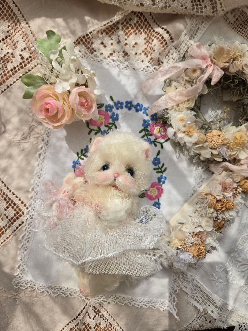 ꫛꫀꪝ ふわふわこねこちゃん♡ テディベア