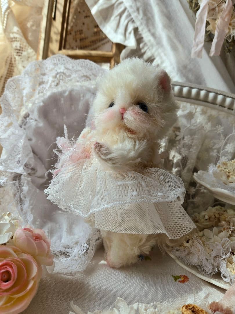 ꫛꫀꪝ ふわふわこねこちゃん♡ テディベア