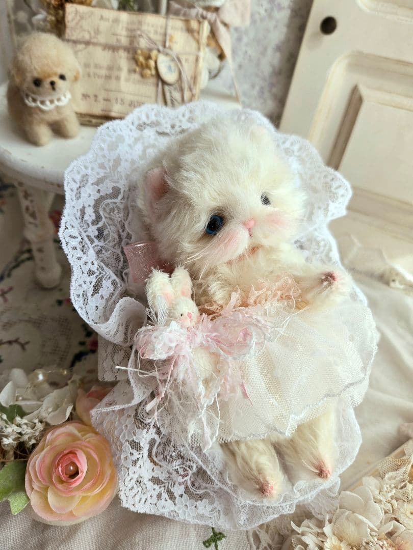 ꫛꫀꪝ ふわふわこねこちゃん♡ テディベア