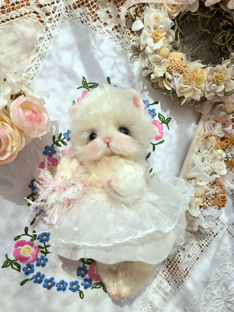 ꫛꫀꪝ ふわふわこねこちゃん♡ テディベア