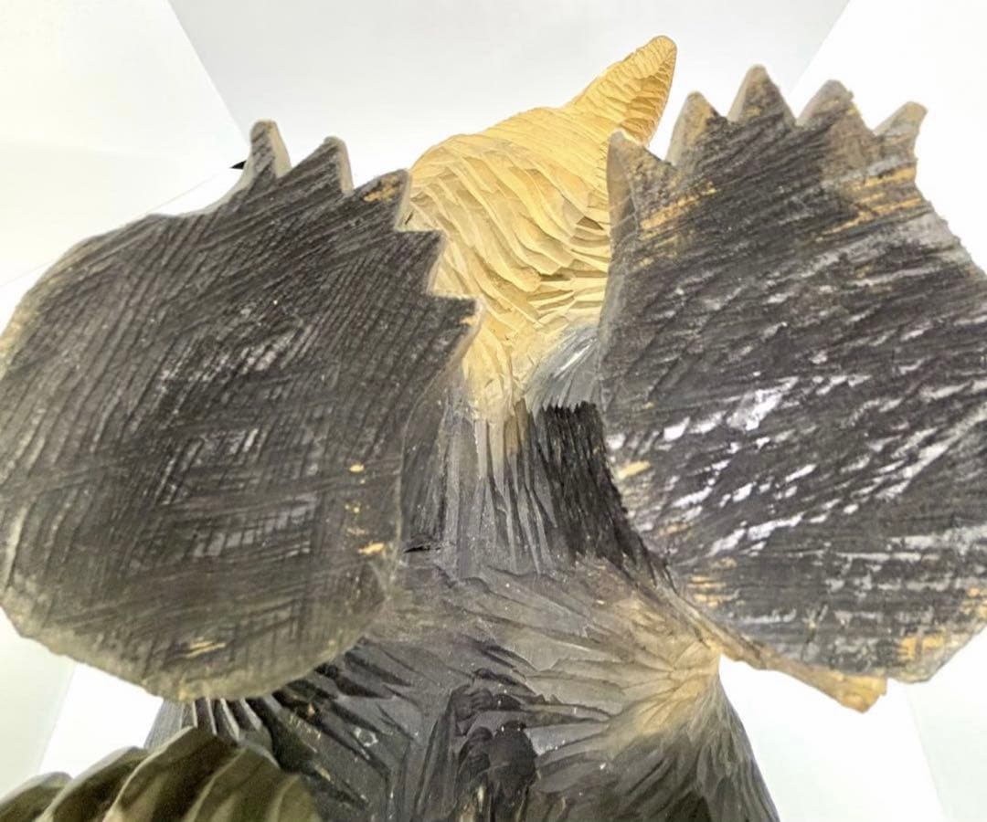 #【本物保証】鑑定証付き「引間二郎 木歩　作」1975年 北海道 八雲 木彫り熊