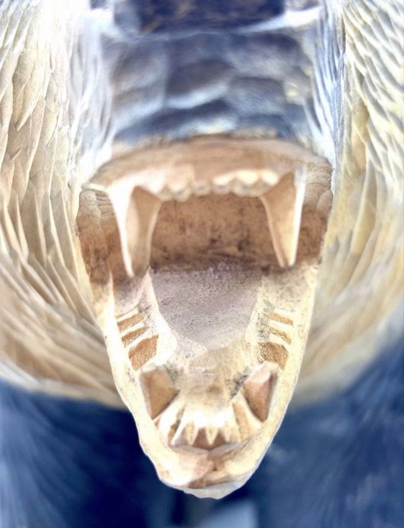 #【本物保証】鑑定証付き「引間二郎 木歩　作」1975年 北海道 八雲 木彫り熊