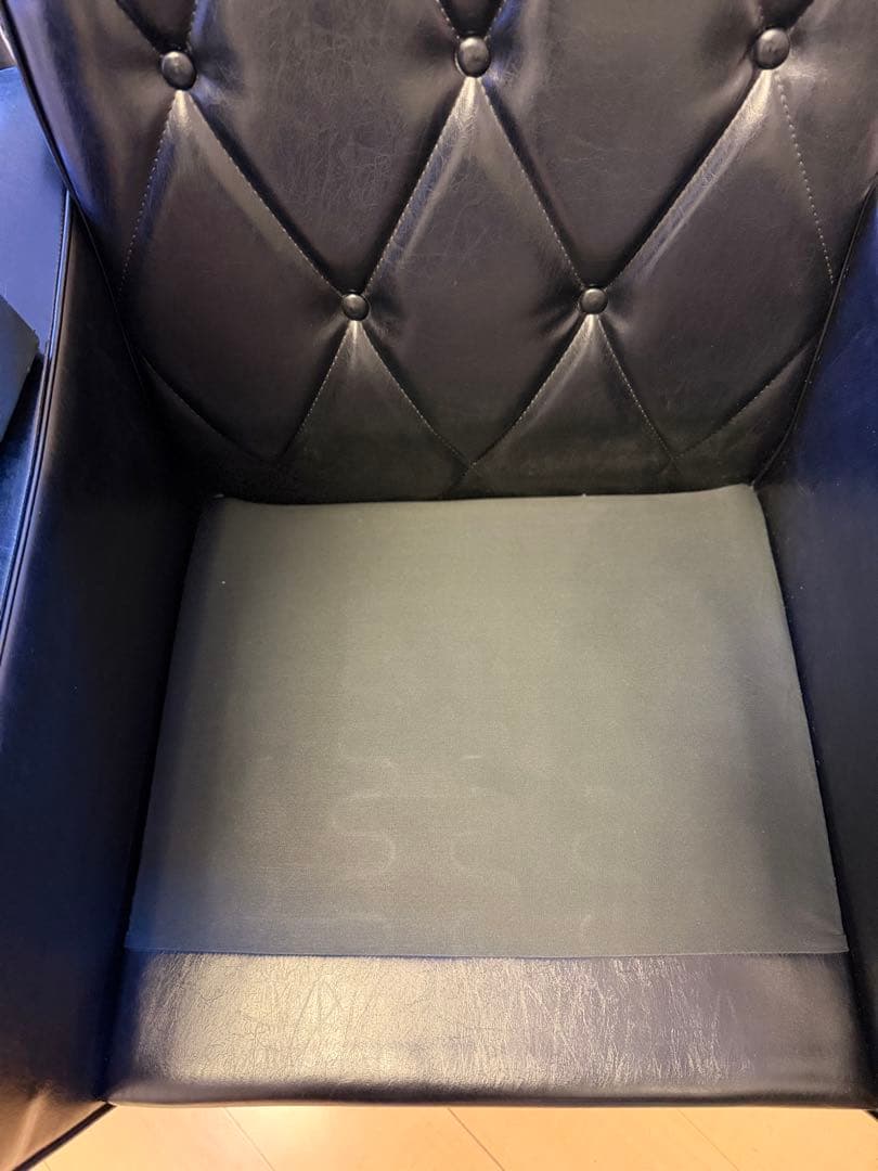 カリモク60 ロビーチェア 1シーター 黒 リビング ダイニング 椅子 ソファ