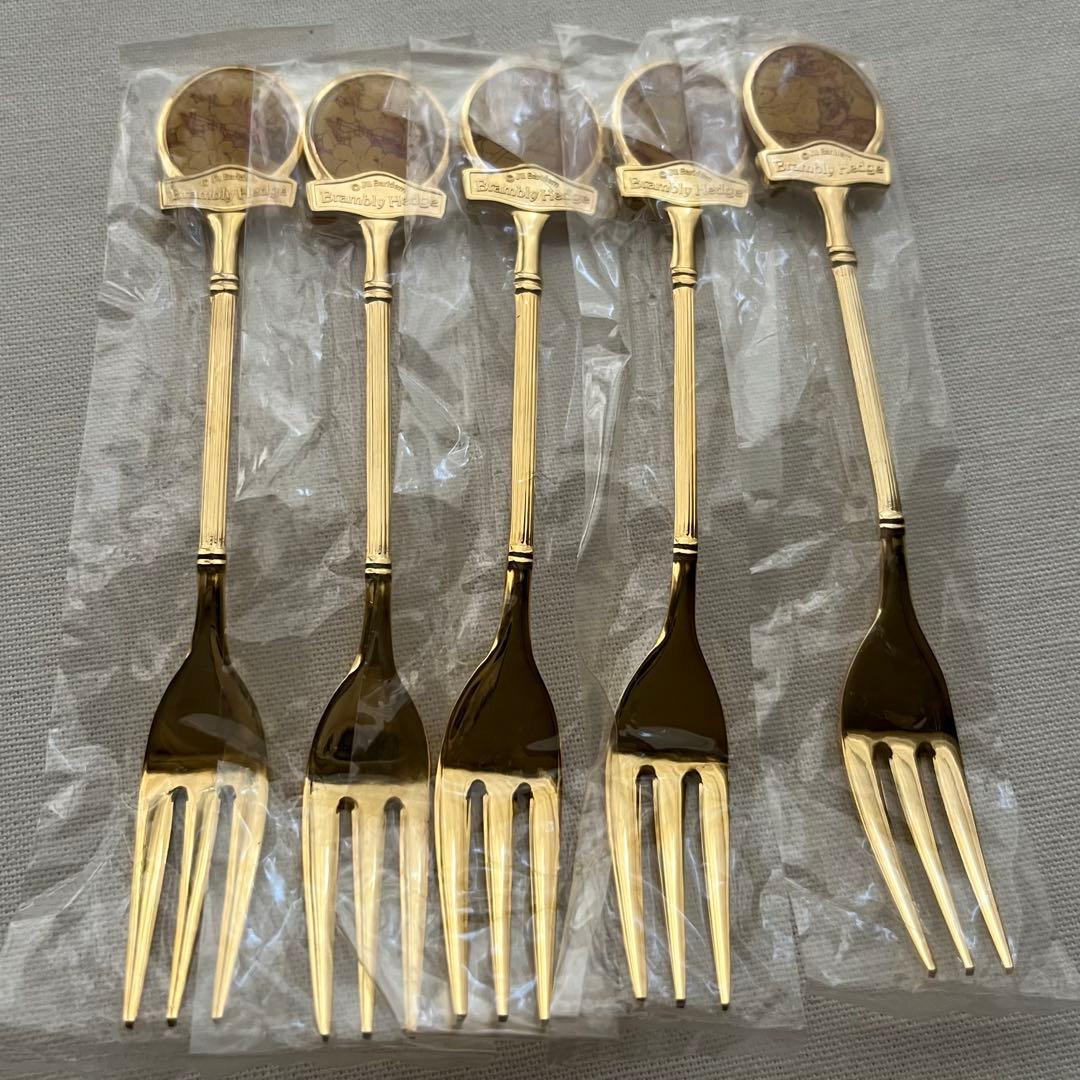 ブランベリーヘッジ Brambly Hedge 金色 フォーク スプーン