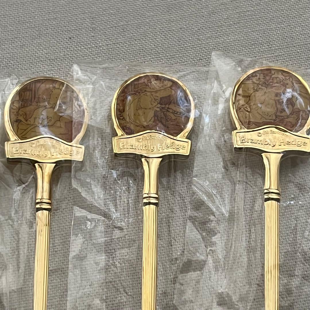 ブランベリーヘッジ Brambly Hedge 金色 フォーク スプーン