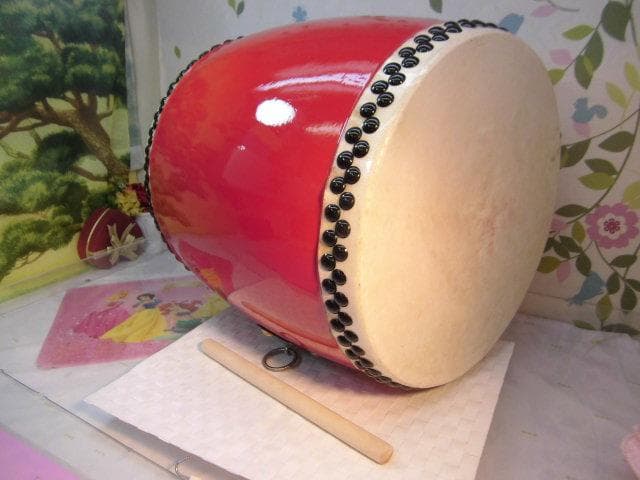 ☆新品未使用(送料無料) 24.700円　Nエイサー大太鼓30cmバチ付き