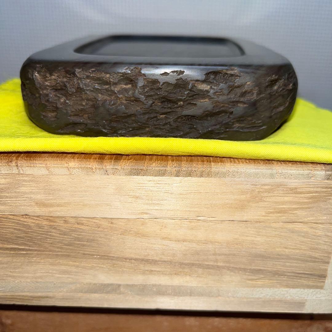 ⭕️赤間硯　希少　紫金石　野面硯　四六寸大　伝統工芸士　昭竜山　下井百合昭　工芸品