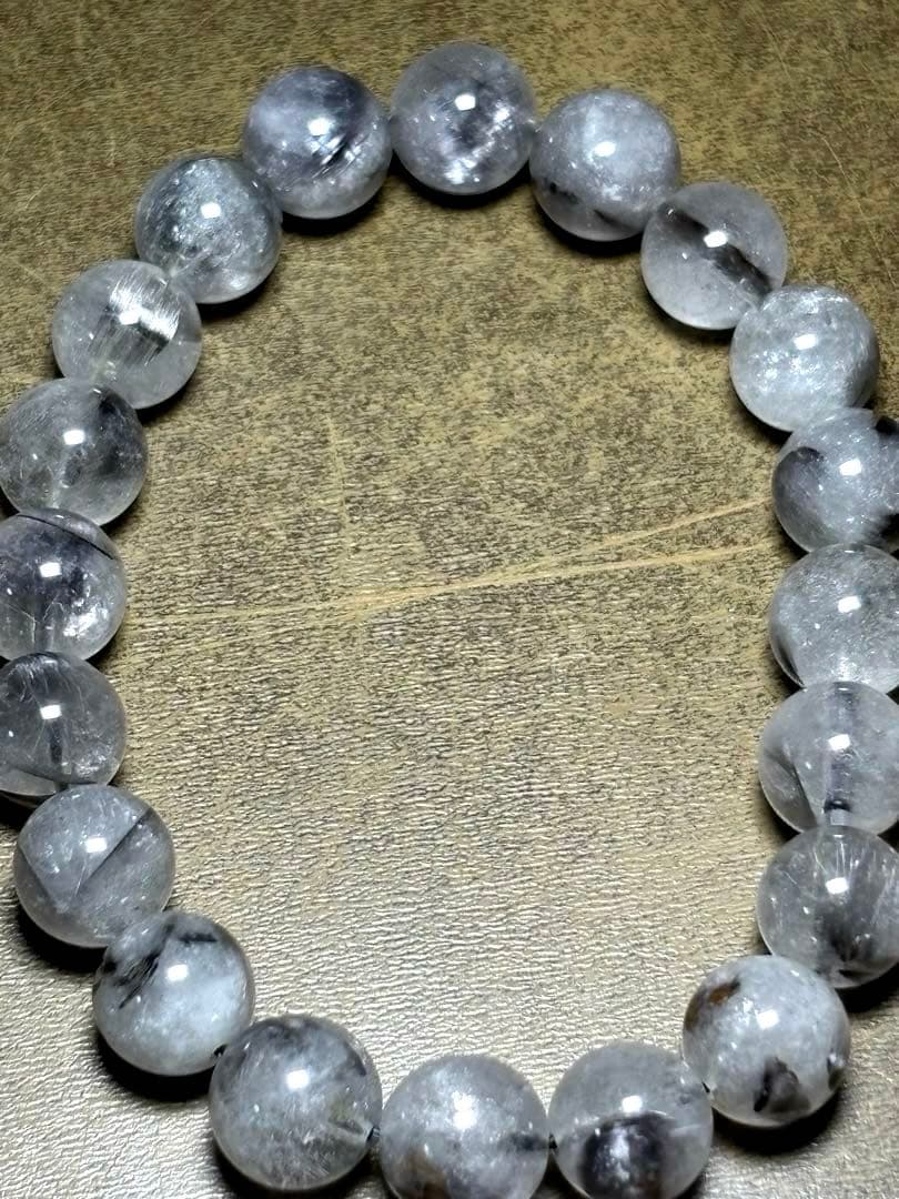 【極上品】プラチナルチルクォーツ ブレスレット（約9.3mm〜9.8mm）