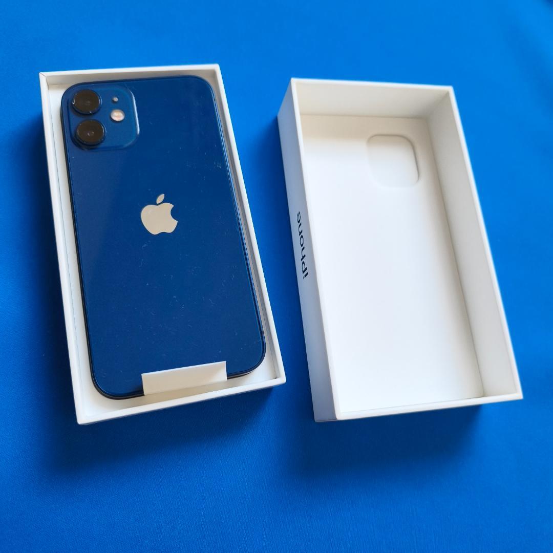 iPhone 12 mini 64GB ブルー 本体 美品 バッテリー74%