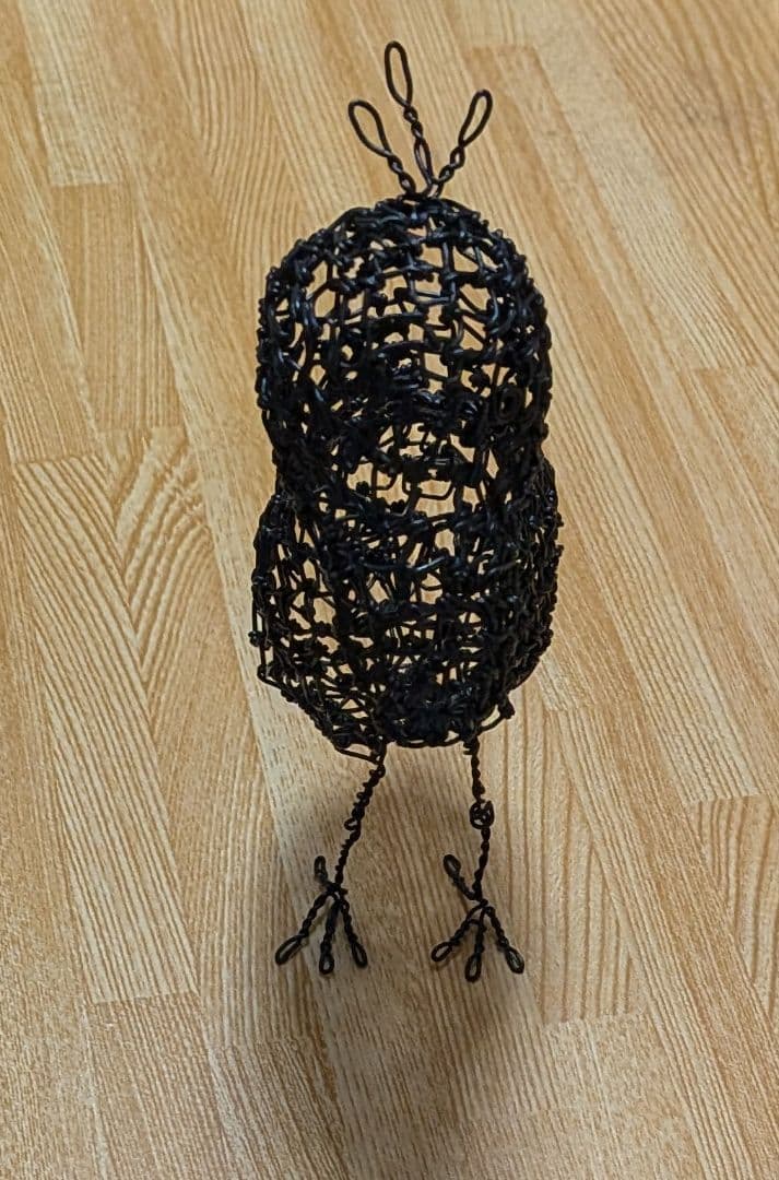 ハシビロコウ。ワイヤーアート。ワイヤークラフト。立体。一筆書き。オブジェ。