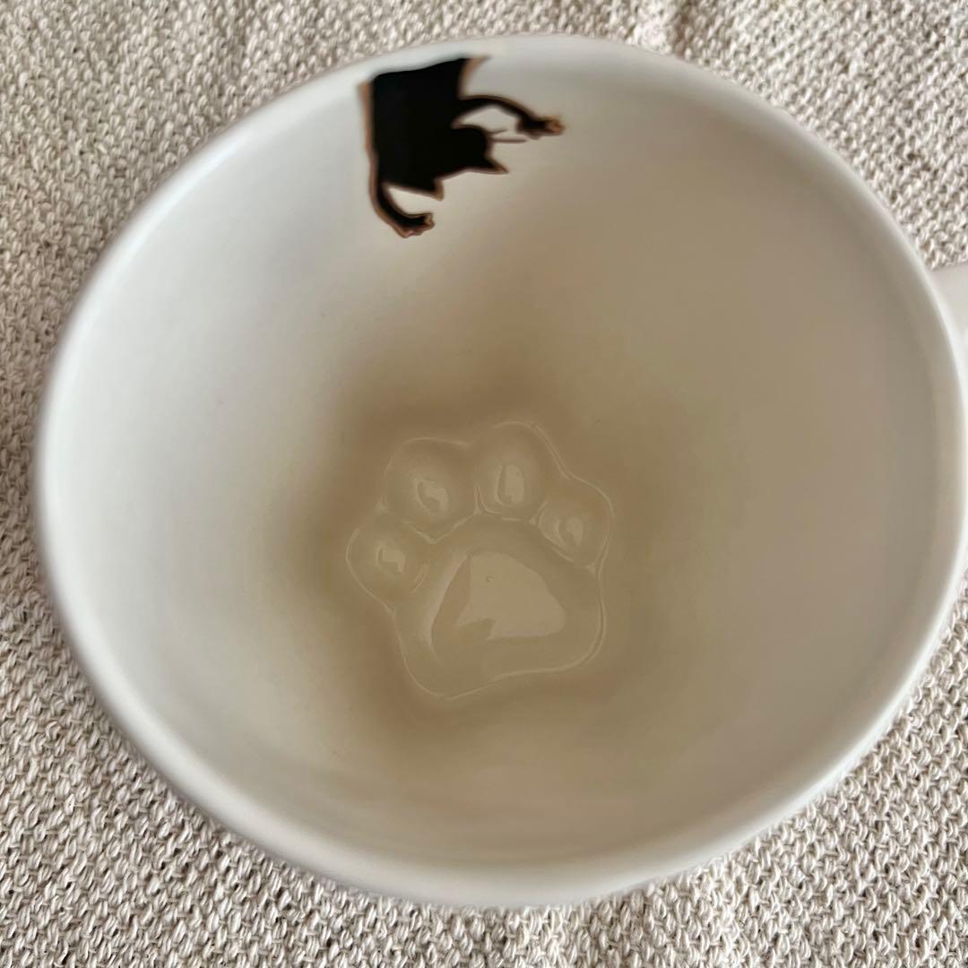 新品未使用 菊祥陶器 ぶらさがり猫 仕切皿 茶碗 マグカップ ３点セット