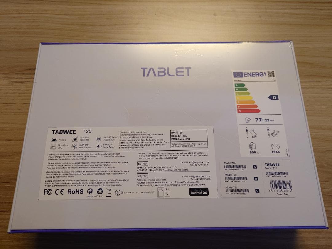 TABWEE T20 Androidタブレット本体
