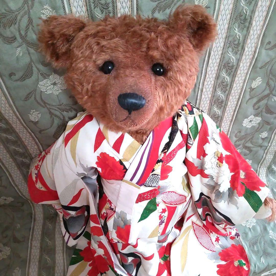 ケイタベア　61cm　ビッグベア　KEITA BEAR　花冠、ドレス、着物付き