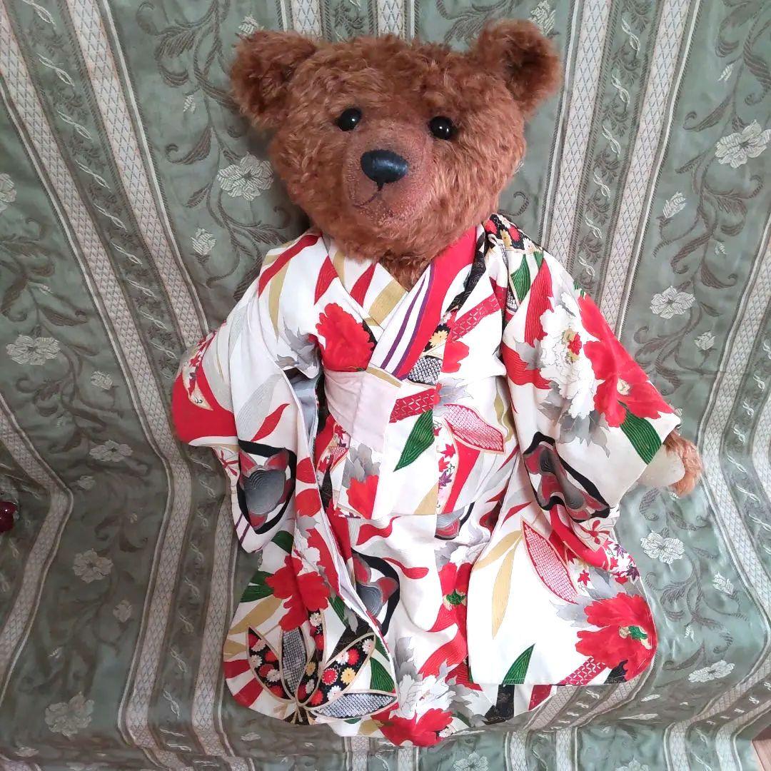 ケイタベア　61cm　ビッグベア　KEITA BEAR　花冠、ドレス、着物付き