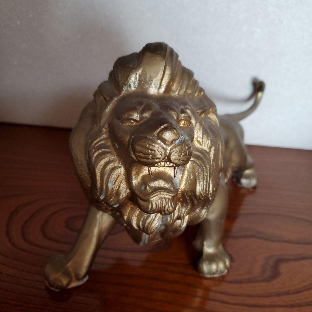 ゴールドライオン置物 約36cm