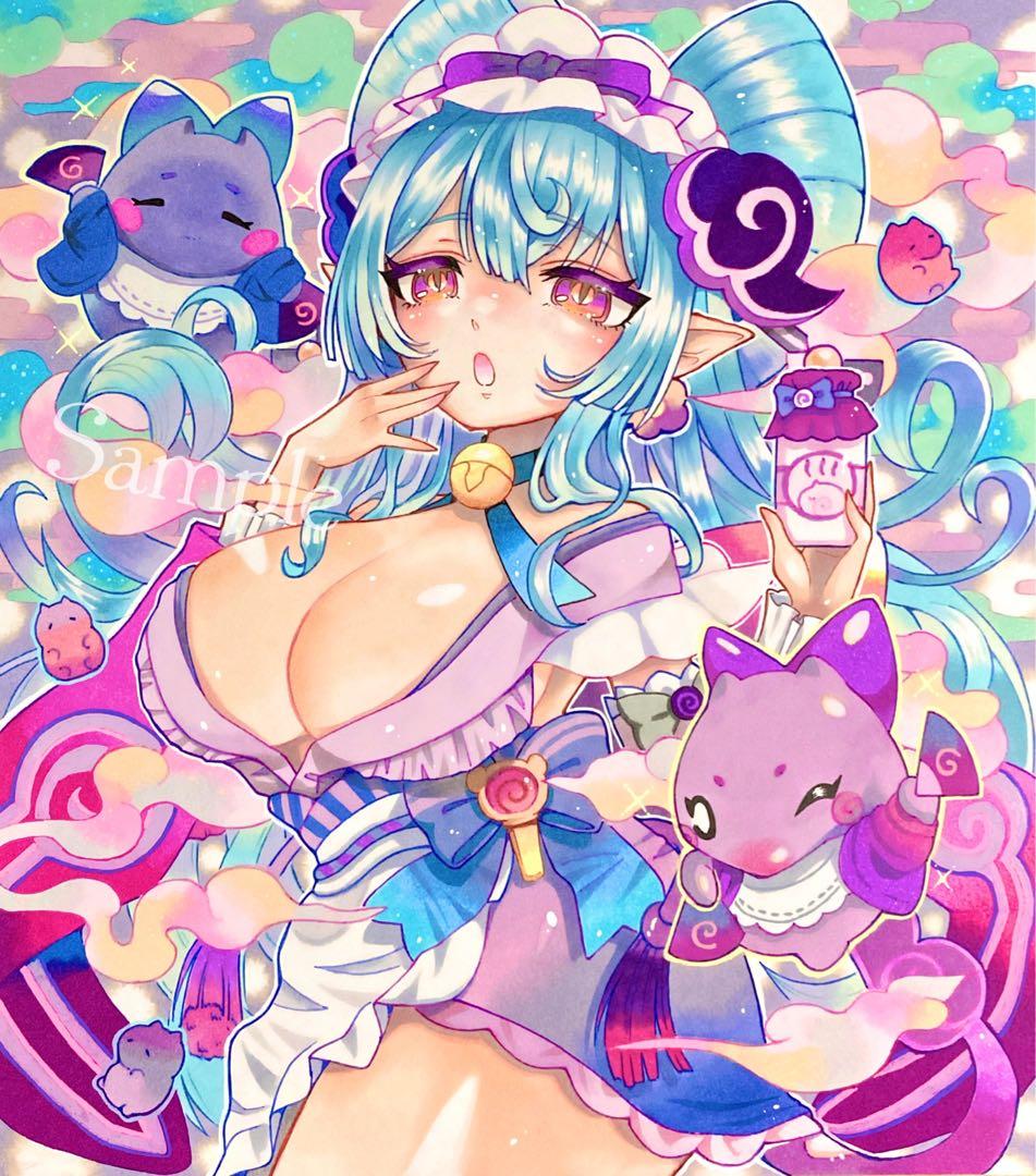 手描きイラスト・夢見月瑞希・同人ファンアート・女の子・原神Gennsinn