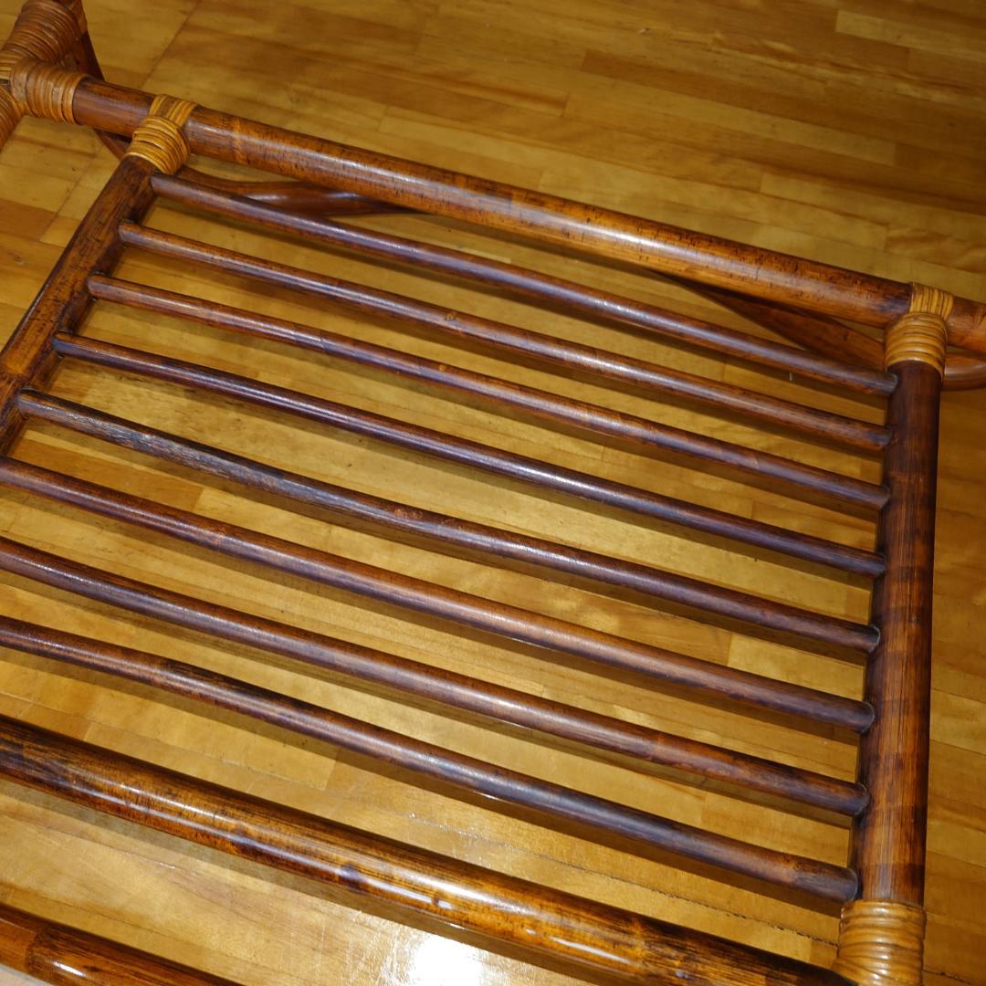 ラタン ガラステーブル【匿名配送】