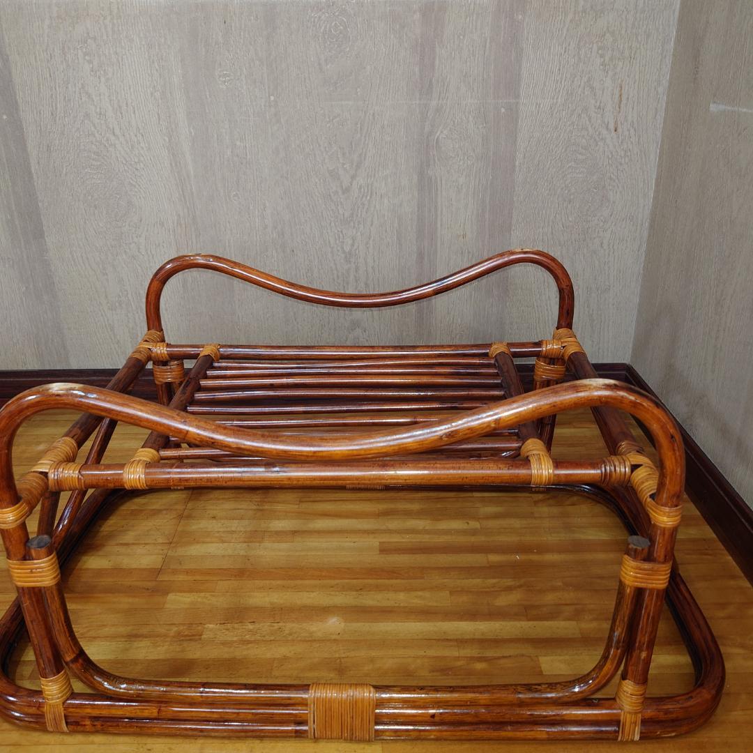 ラタン ガラステーブル【匿名配送】