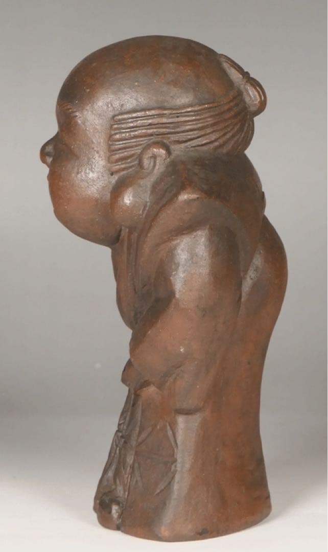 ★【 備前焼 福助人形 】叶福助 置物 招福 縁起物 民芸 民藝 柳宗悦