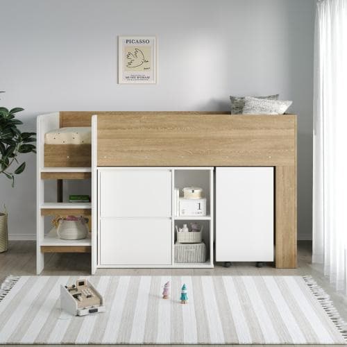 シングル システムベッド 3点セット ロフト 学習机 収納棚 耐荷重 200kg