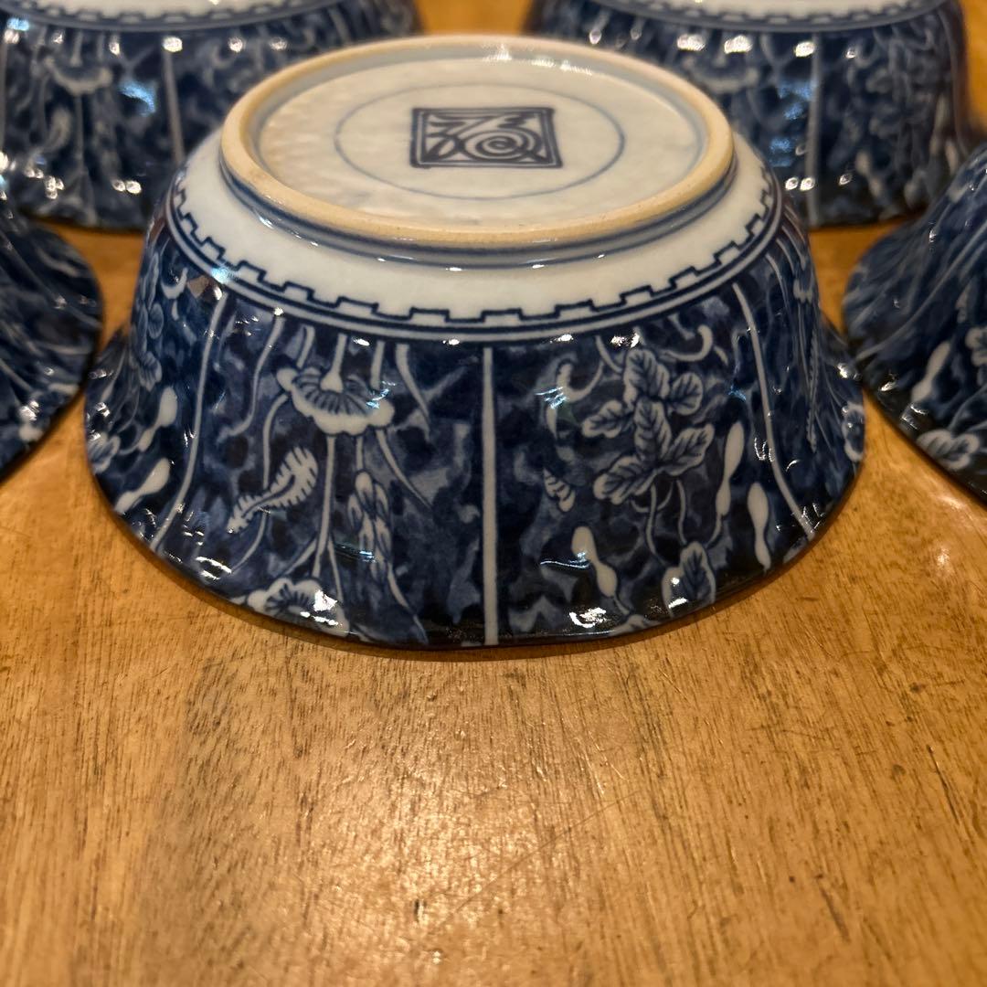 福泉窯　染付絵付鉢　五個