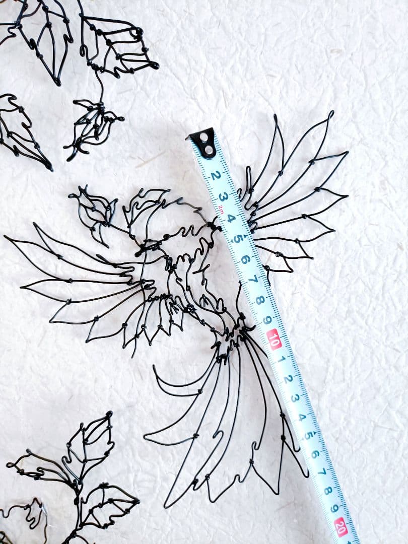 アネモネ　草木　リース　小鳥　フラワーアート　ワイヤークラフト