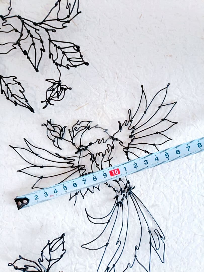 アネモネ　草木　リース　小鳥　フラワーアート　ワイヤークラフト