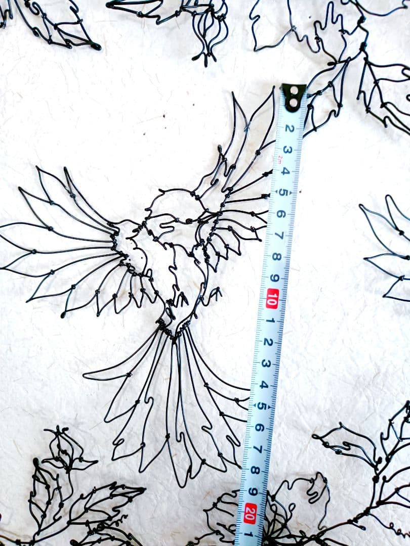 アネモネ　草木　リース　小鳥　フラワーアート　ワイヤークラフト