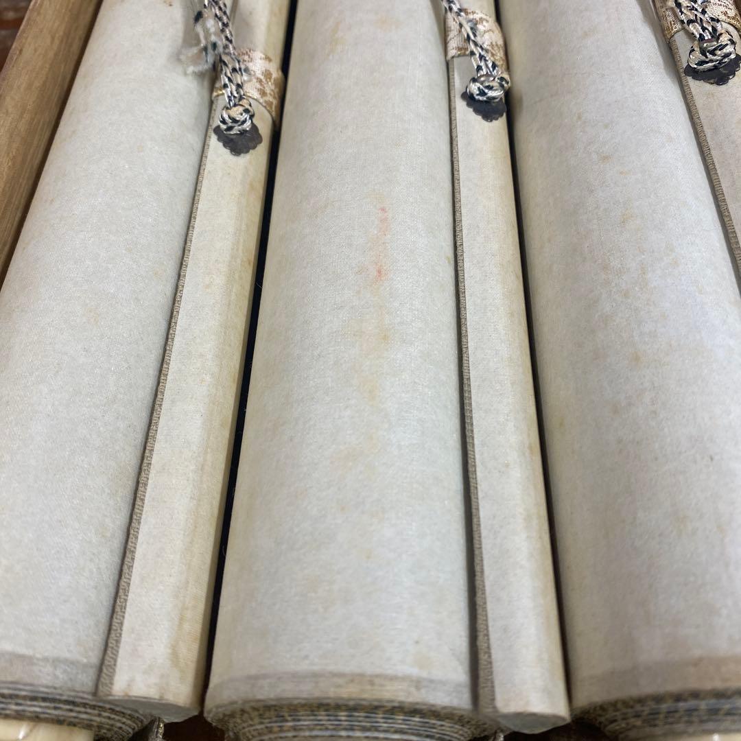 美品 掛け軸 佐々木北逢作「鶴・寿老人・亀」三本セット 縁起物 年中掛け