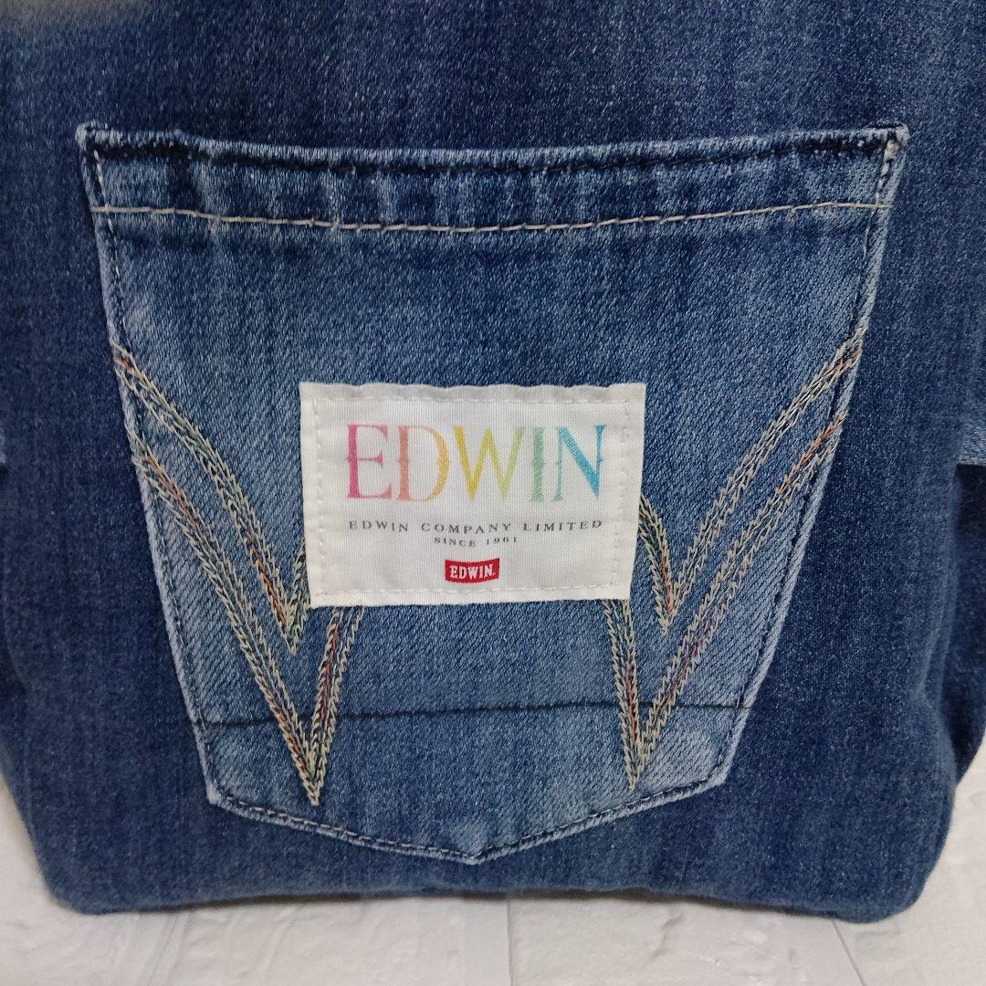 ハンドメイドデニムリメイクトートバッグフリル付き