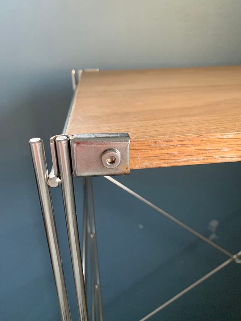 無印良品　ステンレスユニットシェルフ　オーク材　120cm