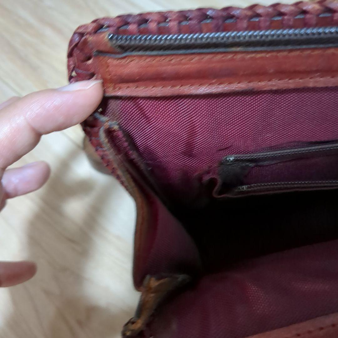 カービング　手作り　革　ポーチ　中古　お手入れ必要